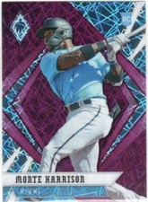 MONTE HARRISON 2021 PANINI CHR PHOENIX PURPLE VELOCITY RC MIAMI MARLINS $1.99 RM