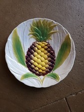 Ananas Assiette St Clement  BARBOTINE Porcelaine Ceramique Table Noel