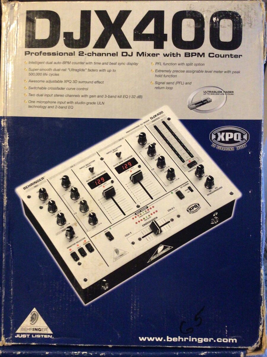 Behringer DJX400 PRO DJ MIXER (2 Channel ) w/BPM Counter | eBay