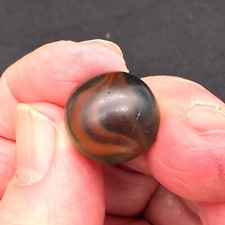 Hard to Find American made Cats Eye in Green Glass Marble 5/8