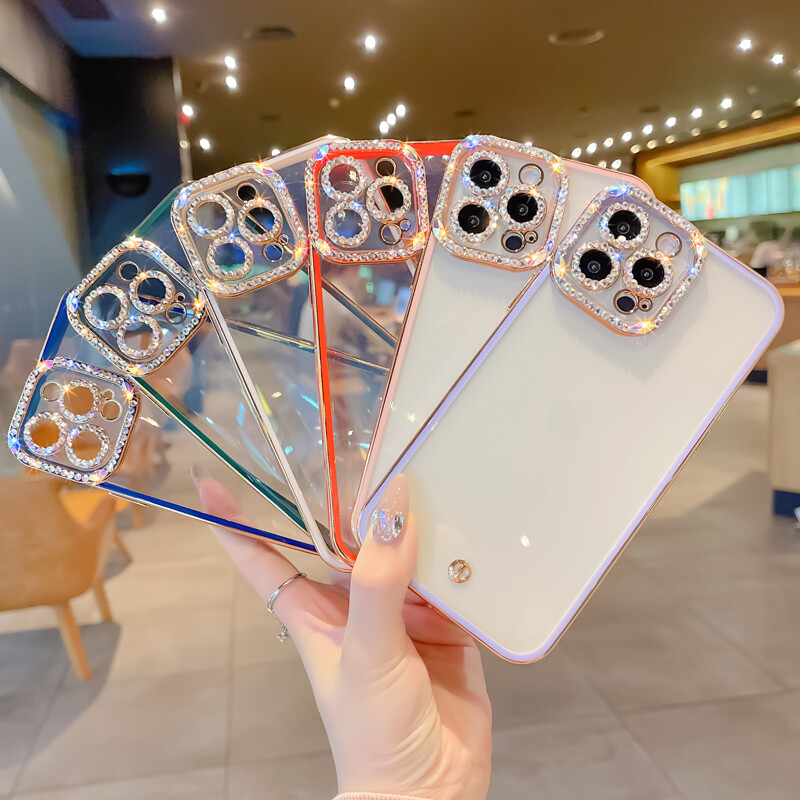 iPhone 13 Pro Max 12 Mini 11 XR 7 8 Glitter Rhinestone Crystal