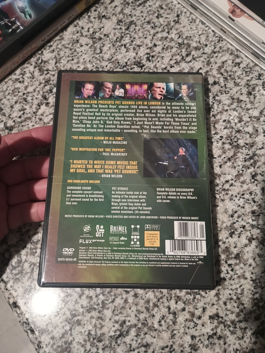 Brian Wilson Presents Pet Sounds Live in London (DVD, 2003