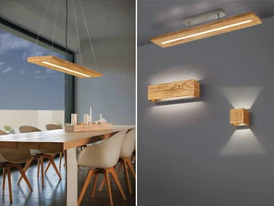 LED Wandlampen Küchendeckenlampen & Hängelampe aus Holzbrett für über Esstisch - Bild 1 von 4