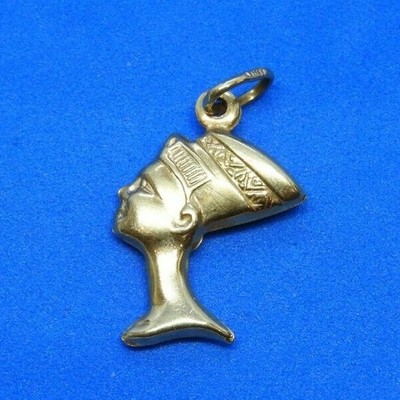 14K Gelbgold Afrikanische Königin Charm oder Anhänger