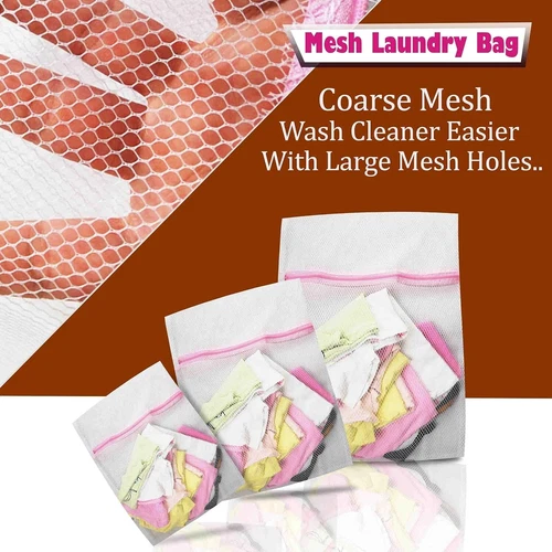 Conjunto de ropa interior lencería calcetines red bolsa malla lavadora lavandería con cremallera 6 piezas - Imagen 11 de 11