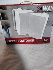 Dual LU43PW White All Weather 3-Way Speakers 50 Watts RMS 4" Woof1.6" Mid .75Twe