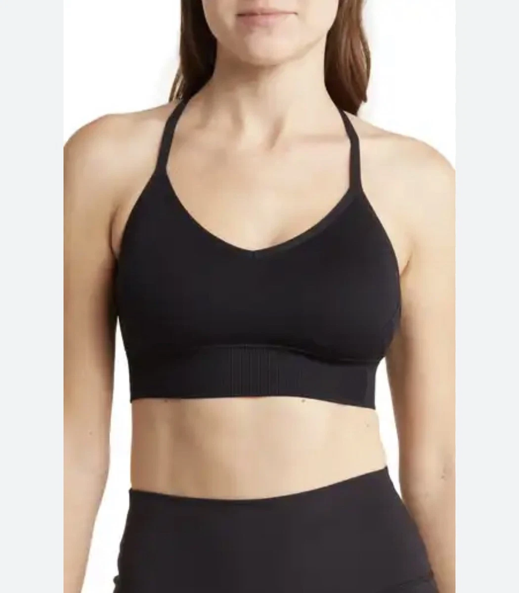 Zella Women’s Live In Sports Bra Top Racerback Padded Black Size XS