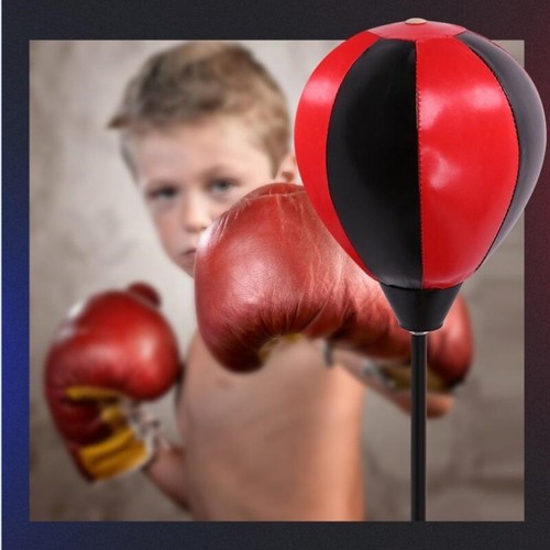 Kids Free Standing Punch ball Bag Gloves Set Boxing Sports Christmas Child Gift - Picture 5 of 8