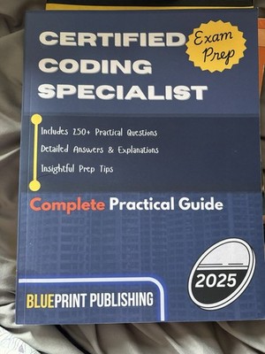 Certified Coding Specialist CCS Exam Prep 2025 Blueprint Publishing Study Guide