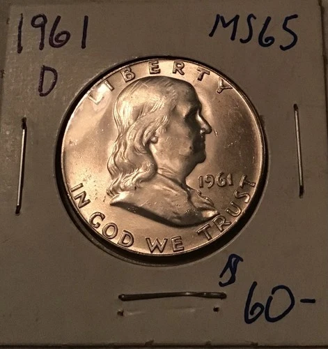 1961 D Franklin Half Dollar Gem BU