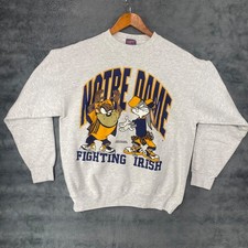 Vintage 1993 Notre Dame Fighting Irish Sweatshirt Mens XL Taz Devil Tasmanian