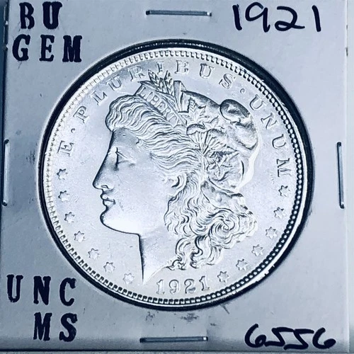 1921 BU GEM MORGAN SILVER DOLLAR UNC MS+++ U.S. MINT RARE COIN 6556