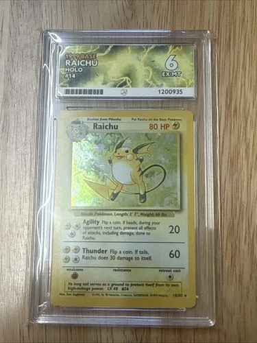 Pokémon Base Set Raichu 14/102 Ace 6 EX-MT