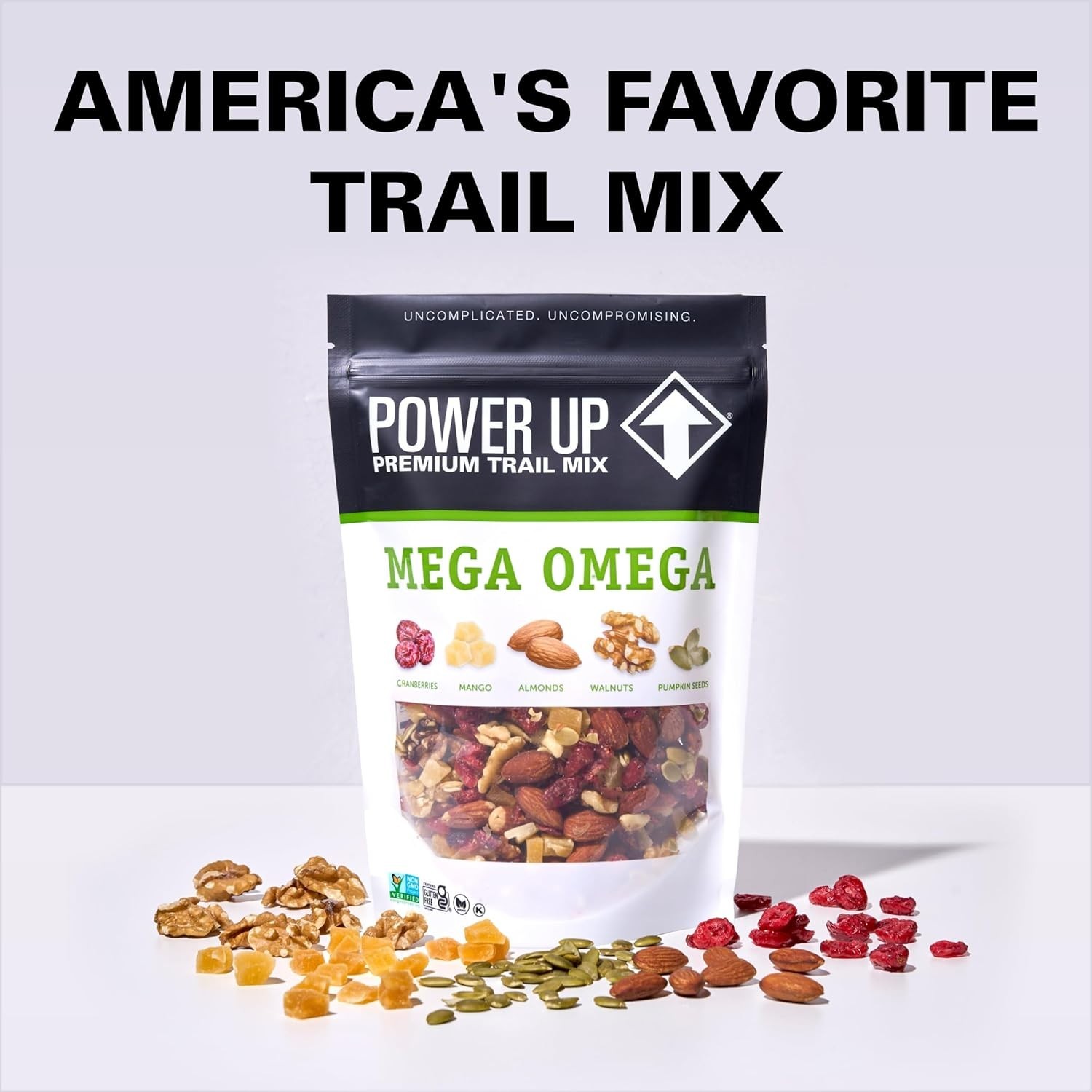 Healthy Mega Omega Trail Mix with Nuts & Fruits - 14 Ounce - On-the-Go Snack