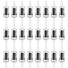 24-Pack Aquarium Air Check Valve Non-Return Valves for Fish Tank, Clear Black