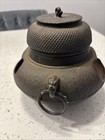 Ca. 1920’s Antique Japanese Cast Iron Chagama Kama and Furo for Tea Ceremony — photo 4