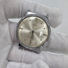 Vintage Timex Electric Backset West Germany Mens Chrome Watch Parts/Repair