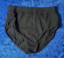 Vintage Nylon Polyester Dancer Panties Size Medium Brief Panty Black