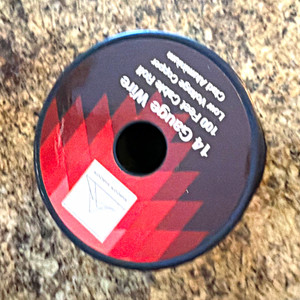 14 AWG Stranded Copper Wire 100 ft Spool Black PVC Insulation 2-Conductor