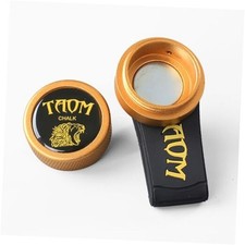 TAOM Round Shaped Pool Chalk Holder, 3-Yellow Holder with Yellow Silicone Clip