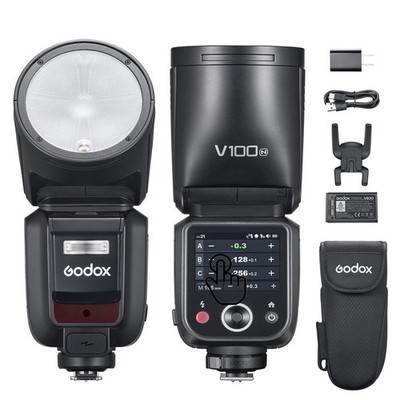 US Godox V100 V100N 2.4G 100Ws TTL HSS Round Head Touchscreen Flash for Nikon