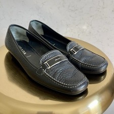 PRADA BLACK LEATHER DRIVING LOAFER - WOMEN'S  SIZE EU 36