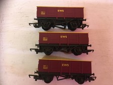 Lot..245z...OO GAUGE HORNBY YGB EWS OPEN WAGONS...X...3.....................#15#