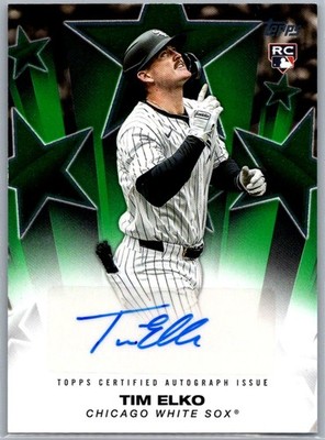 2025 Topps Update #BSAU-TE Tim Elko Baseball Stars Autographs Green #/99