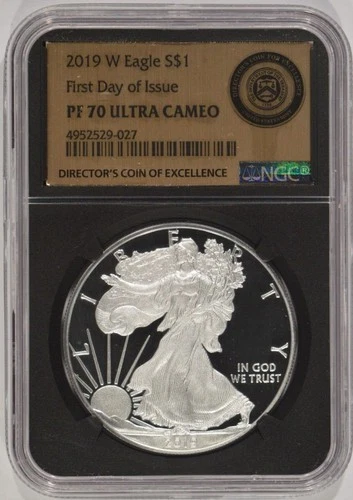 2019-W Proof American Silver Eagle $1 NGC PF70 Ultra Cameo First day of Issue
