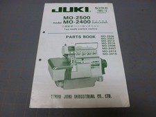 Used 1985 Subclasses Parts List for Juki MO-2500 2400 Series Overlock Machine