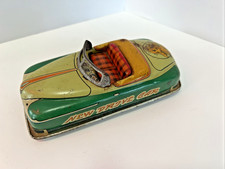 1950s Modern Toys NEW DRIVE CAR Cocker Spaniel dog 5.5" Japan tin friction