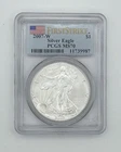 2007-W $1 Burnished Silver Eagle PCGS MS70 First Strike Flag Label POP 3677
