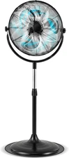 18" Industrial Pedestal Fan, 3 Speeds Commercial Standing Fan with Adjustable He