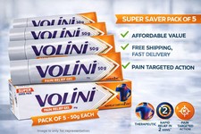 Volini Pain Relief Gel 50g Pack of 5 Muscle Joint Neck Back Support EXP 04-2027