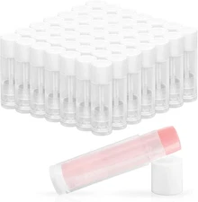 50 PCS Lip Balm Tubes - 5 g Twist-up Lip Gloss Balm Containers BPA Free & Leak F