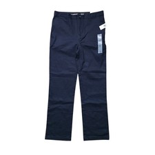 Old Navy Boys Straight Fit Uniform Pants Size 14 Navy Blue Flat Front NWT