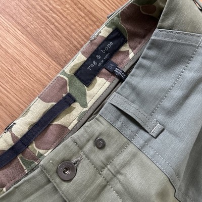 Rag & Bone - Chino Hose, Grün - Gr. 34/32 - Made In USA, 100% Baum., Top Zustand