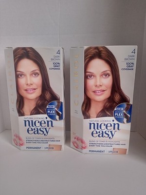 Clairol Nice n Easy Hair Permanent Hair Color  Dye,  #4 Dark Brown