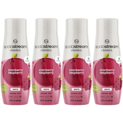 Refreshing Cranberry Raspberry Zero Calories 440ml Sparkling Mix - 4 Bottles
