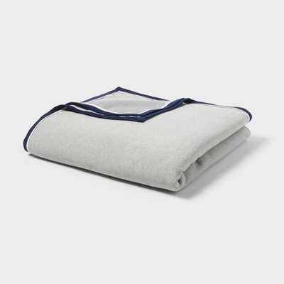 Full/Queen Sweatshirt Bed Blanket Gray - Room Essentials