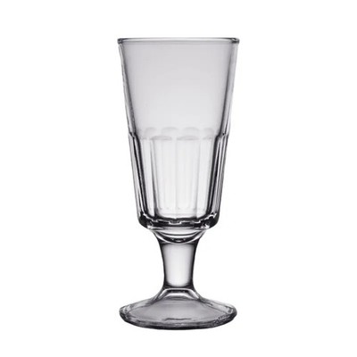 Anchor Hocking 90060 16 oz Clear Footed Soda Glass w/ Paneled Sides - 1 Doz