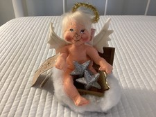 Annalee HEAVENLY TREASURES" Angel Doll w/Harp In a Treasure Chest RARE HTF NEW