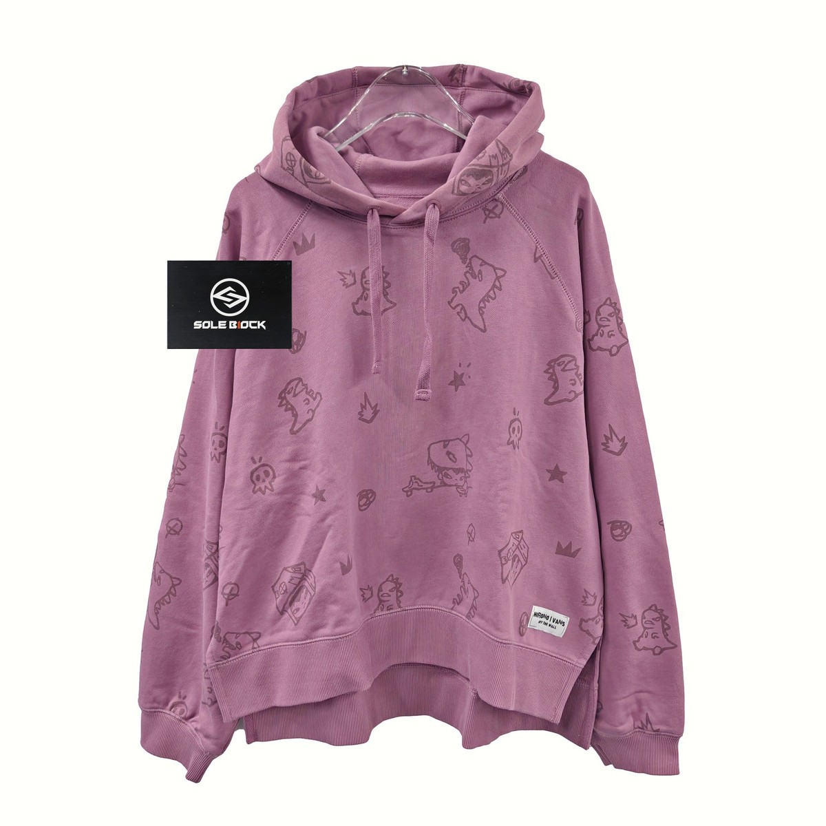Vans x HIRONO Collaboration Long-Sleeve Hoodie Women's Gray Pink