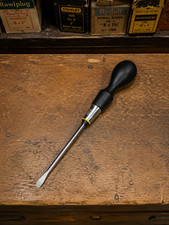 Vintage Stanley No. 25C 8" Cabinet Screwdriver 3/8" Slot Sheffield Made – Rare
