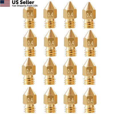 16Pcs Ender 3 Nozzles 0.4mm, MK8 Extruder 0.4mm Compatible for...