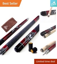 Rockin Series 58'' Pool Cue Stick Kit - 21oz Maple, Includes Towel  Protectors