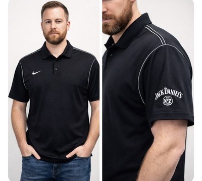 Nike Golf Dri-FIT Polo XXL Black Jack Daniels Logo Men s Performance Shirt