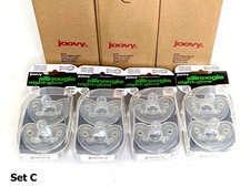 Joovy Boob Baby 8-pc set LOT Silinoogie Pacifier Night Glow 0M Set C
