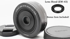 [Mint w/Hood] Canon EF-M 22mm f/2 STM Pancake Lens for EOS M Black Japan