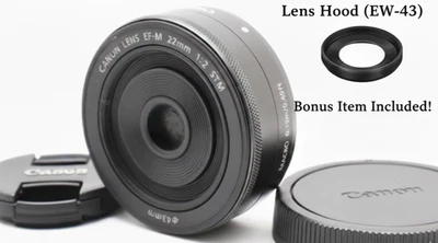 [comme neuf avec capot] Objectif Canon EF-M 22mm f/2 STM Pancake pour EOS M N... - Photo 1/4